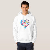 Geweven hart Polyamory Pride vlag 2022 Hoodie (Voorkant volledig)