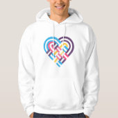 Geweven hart Polyamory Pride vlag 2022 Hoodie (Voorkant)