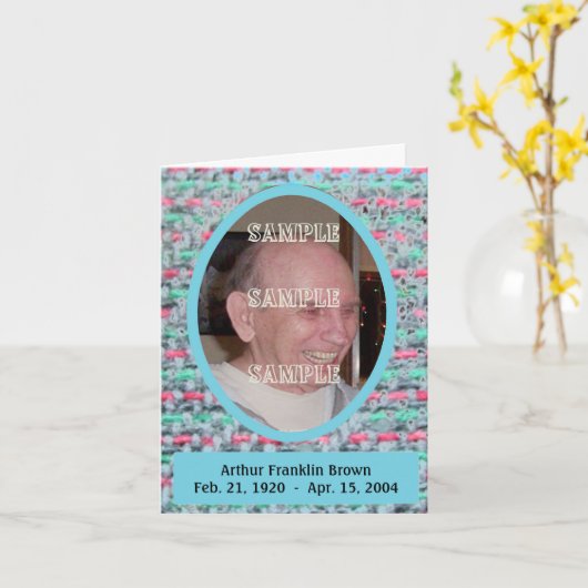 Geweven Herinneringen Herdenkingskaart #2 Kaart (Gele Bloem)