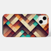 Geweven hout Abstract iPhone Hoesje (Achterkant horizontaal)