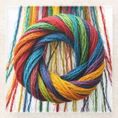 Geweven in eenheid glazen onderzetter (Voorkant)