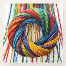 Geweven in eenheid glazen onderzetter