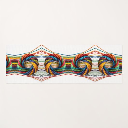 Geweven in eenheid yogamat (Voorkant (horizontaal))