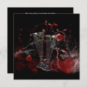 Geweven in Eternity Gothic Spider Wedding Invites Kaart (Voorkant / Achterkant)