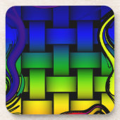 Geweven kleuren bier onderzetter (Voorkant)