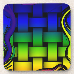 Geweven kleuren bier onderzetter