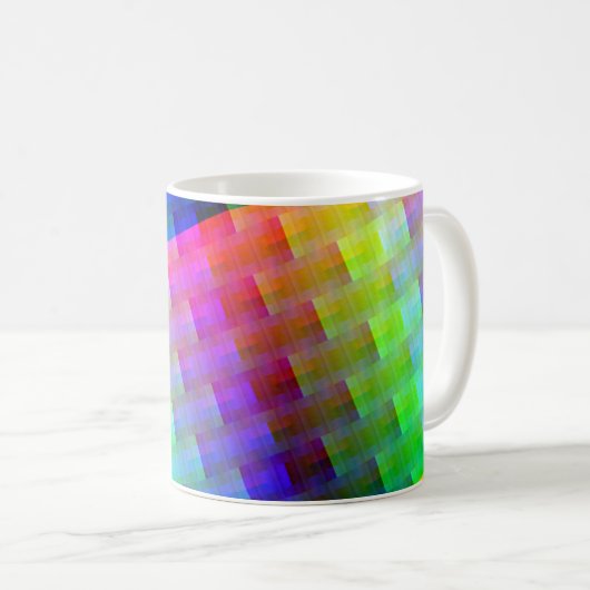 geweven kleuren koffiemok (Voorkant rechts)