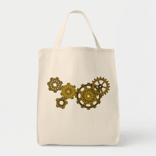 Geweven Klokwerk Boodschappentas Tote Bag (Voorkant)