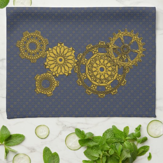 Geweven Klokwerk Handdoek (Gevouwen)