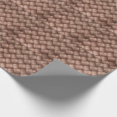 Geweven leer, bronzen kleur achtergrond. cadeaupapier (Hoek)