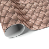 Geweven leer, bronzen kleur achtergrond. cadeaupapier (Rol Hoek)