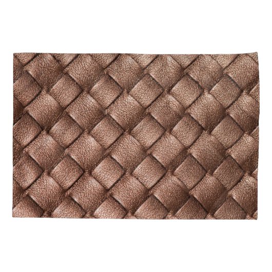 Geweven leer, bronzen kleur achtergrond. kussensloop (Achterkant)