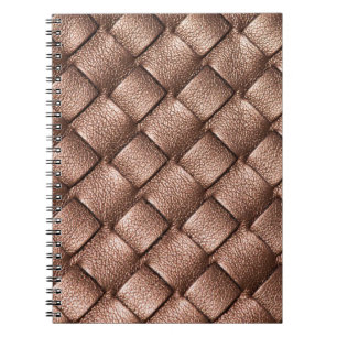 Geweven leer, bronzen kleur achtergrond. notitieboek
