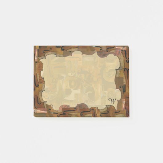 Geweven Lijst, aangepast Initiaal Post-it® Notes (Voorkant)