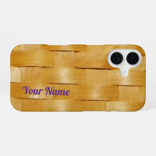 Geweven mand - iPhone 16 hoesje (Achterkant horizontaal)