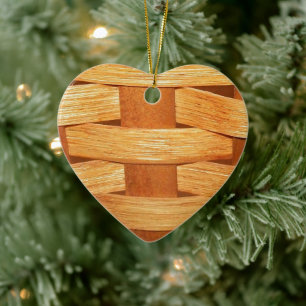 Geweven Manden Keramisch Ornament