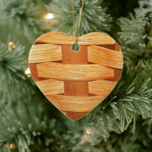 Geweven manden keramisch ornament (Boom)