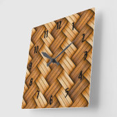 Geweven mandje met gebroken teenwilgen vierkante klok (Hoek)