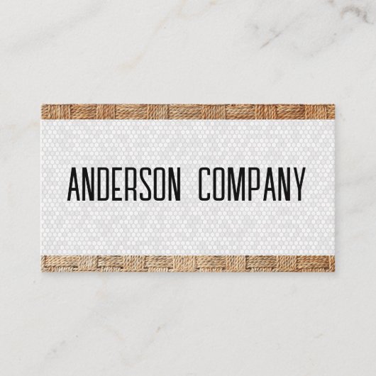 Geweven materiaal | Geometrisch koppelingspatroon Visitekaartje (Voorkant)