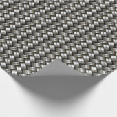 Geweven metalen patroon cadeaupapier (Hoek)