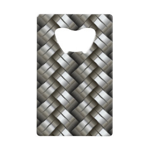 Geweven metalen patroon creditkaart flessenopener