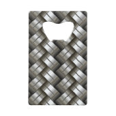 Geweven metalen patroon creditkaart flessenopener (Achterkant)