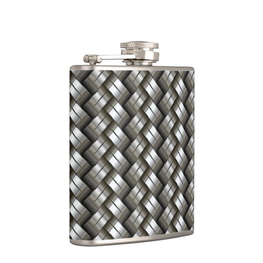 Geweven metalen patroon heupfles (Rechts)