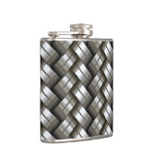 Geweven metalen patroon heupfles (Rechts)