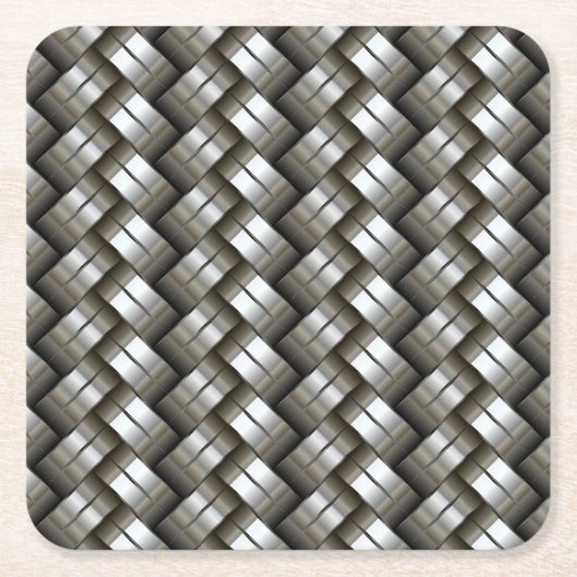 Geweven metalen patroon kartonnen onderzetters (Voorkant)
