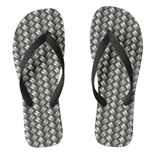 Geweven metalen patroon teenslippers (Voetbed)