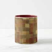 Geweven monochroom bruin tartan plaid. mok (Midden)