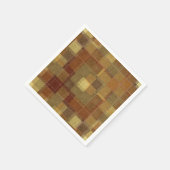 Geweven monochroom bruin tartan plaid. servet (Hoek)