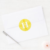  geweven monogram - letter H Ronde Sticker (Envelop)