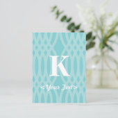  geweven monogram - letter K Briefkaart (Staand voorkant)
