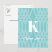  geweven monogram - letter K Briefkaart (Voorkant / Achterkant)