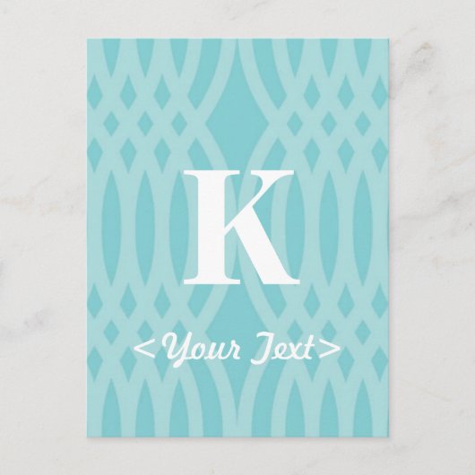  geweven monogram - letter K Briefkaart (Voorkant)