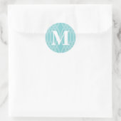 geweven monogram - letter M Ronde Sticker (Tas)
