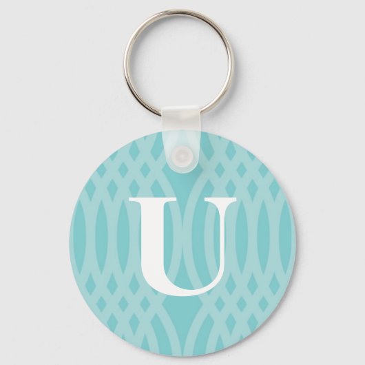  geweven monogram - letter U Sleutelhanger (Voorkant)