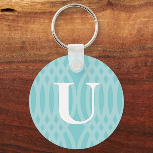 geweven monogram - letter U Sleutelhanger (Voorkant)