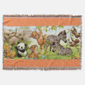 Geweven Oerwoud Baby - Aangepaste draad Deken (Voorkant)