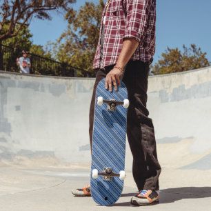 Geweven ontwerp in blauw HAMbWG-skateboard Persoonlijk Skateboard