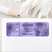  geweven paarse folie zeep en cosmetische producte etiket (Insitu)