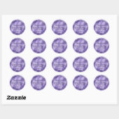  geweven paarse foliesap ronde sticker (Vel)