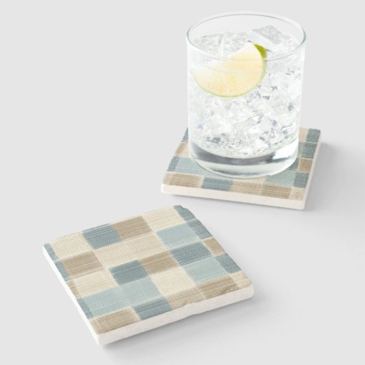 Geweven Plaid Rustic Stenen Onderzetter (Zijkant)