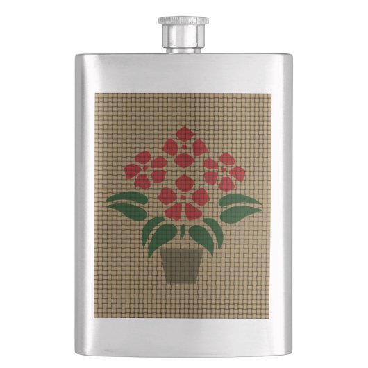 Geweven Poinsettia Flacon (Voorkant)