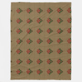 Geweven Poinsettia Fleece Deken (Voorkant)