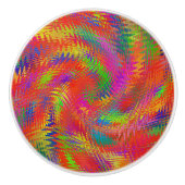 Geweven Regenboog Keramische Knop (Voorkant)