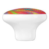 Geweven Regenboog Keramische Knop (Zijkant)