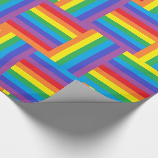 Geweven regenboogpapier cadeaupapier (Hoek)
