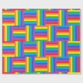 Geweven regenboogpapier cadeaupapier (Vlak)